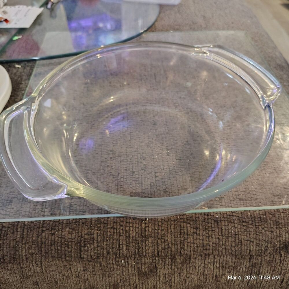 Anchor Hocking Ovenware 1.5 Quart Clear Glass Round Casserole Baking Dish...